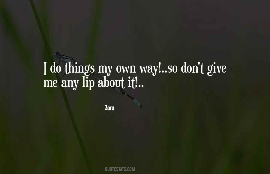 Zoro Quotes #65615