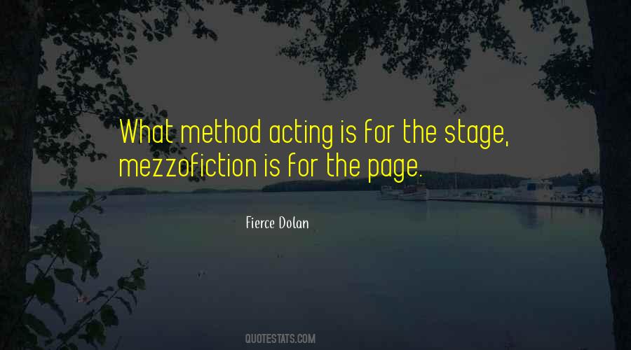 Quotes About Stage Acting #1049333