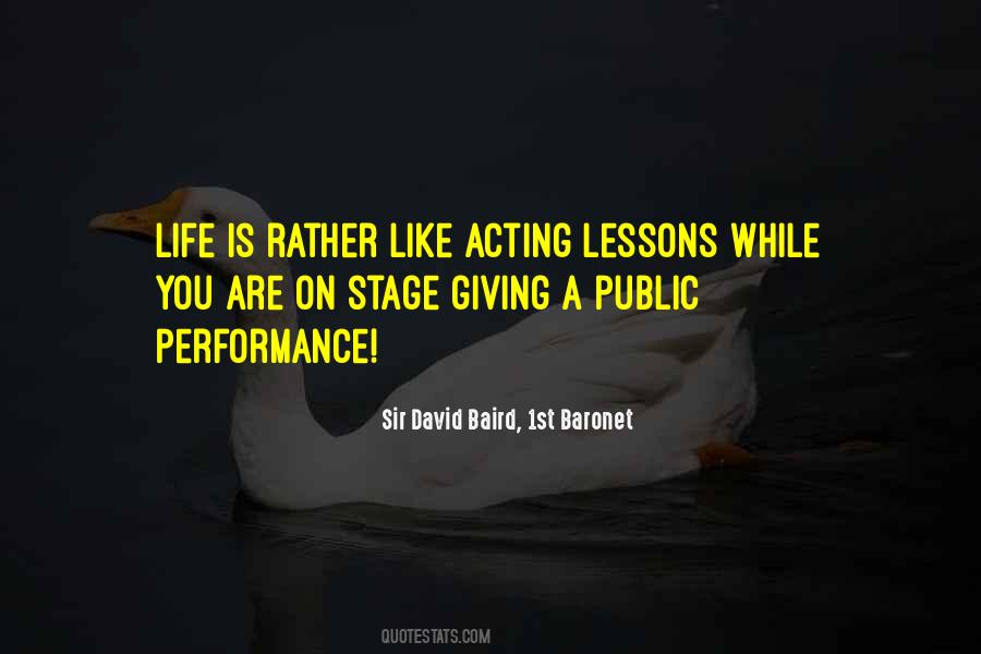 Quotes About Stage Acting #514409