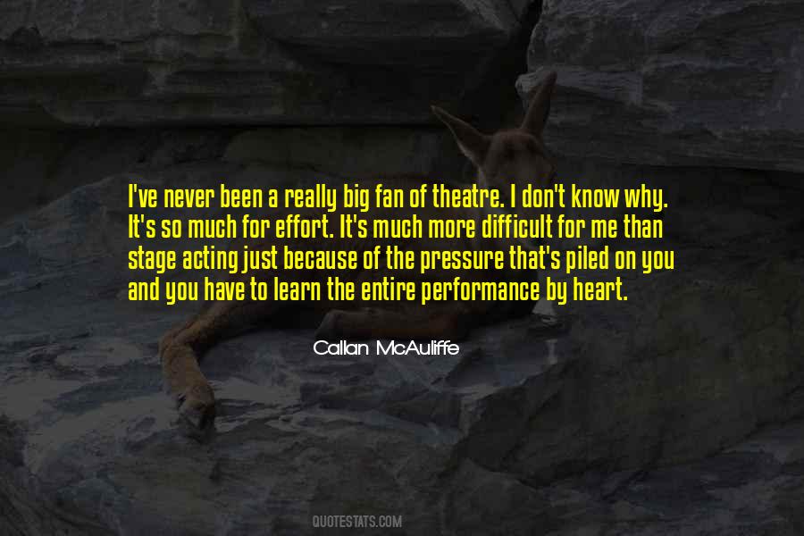 Quotes About Stage Acting #545567