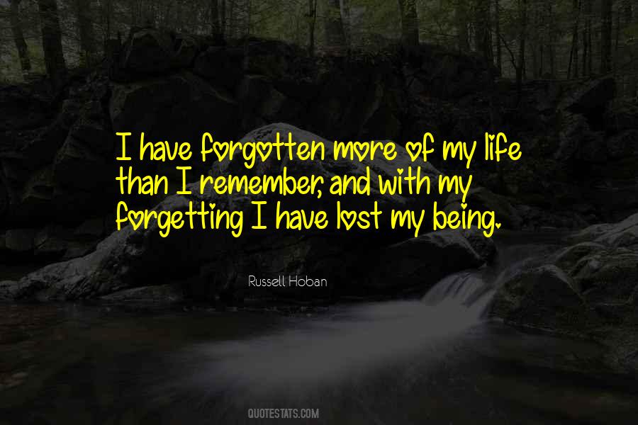 Quotes About Being Forgotten #1179257