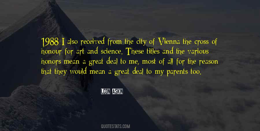 Quotes About The City Of Vienna #784411