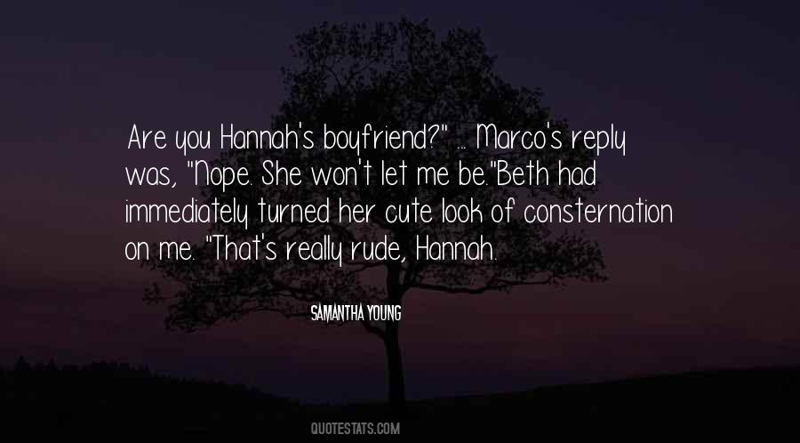 Quotes About Hannah's #1158848