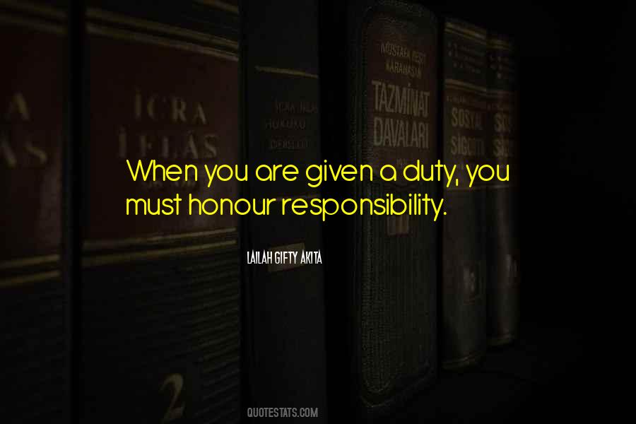Quotes About Duty #1839861