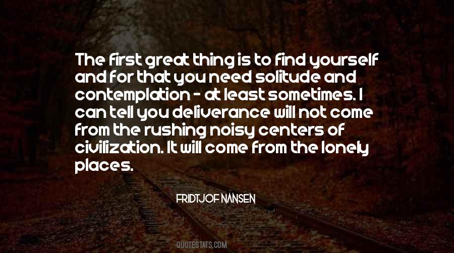 Quotes About Lonely Places #143512