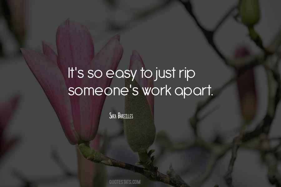 Quotes About Easy Work #287870