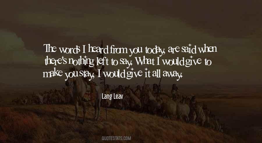 Lang's Quotes #1384512