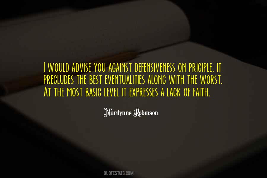 Quotes About Defensiveness #84044
