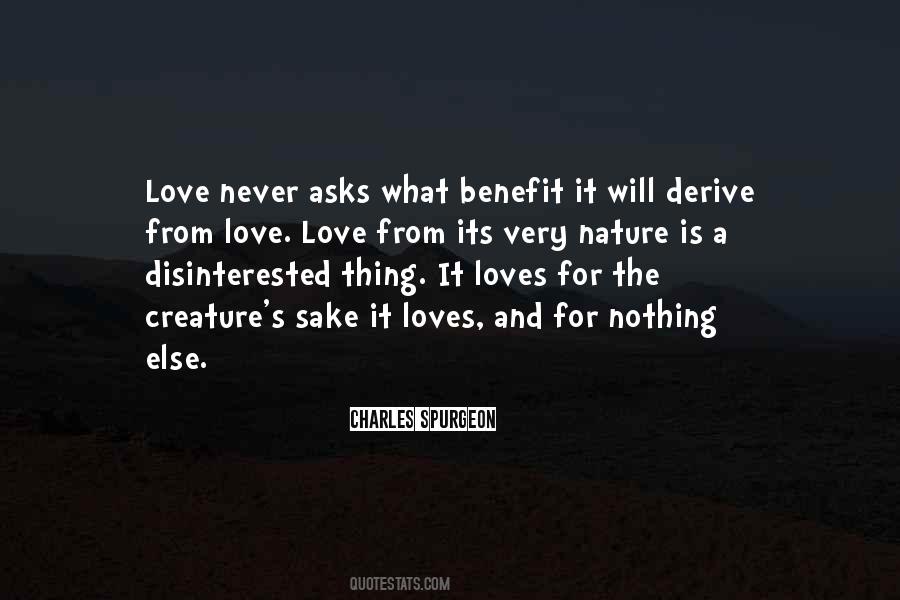 Quotes About Disinterested Love #160719
