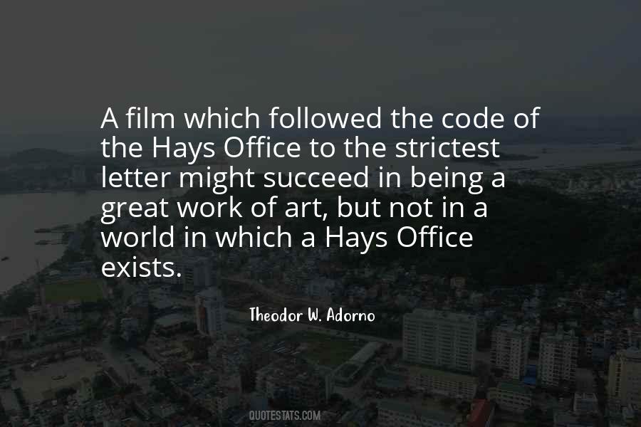 Quotes About Hays Code #464621