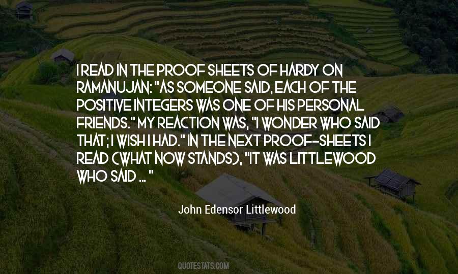 Littlewood's Quotes #508896