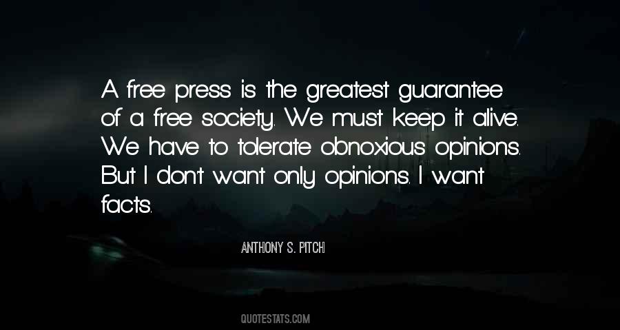 Quotes About A Free Press #1762243