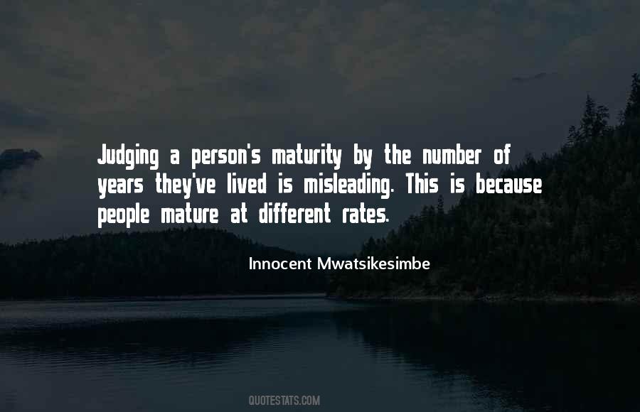 Maturity's Quotes #327694