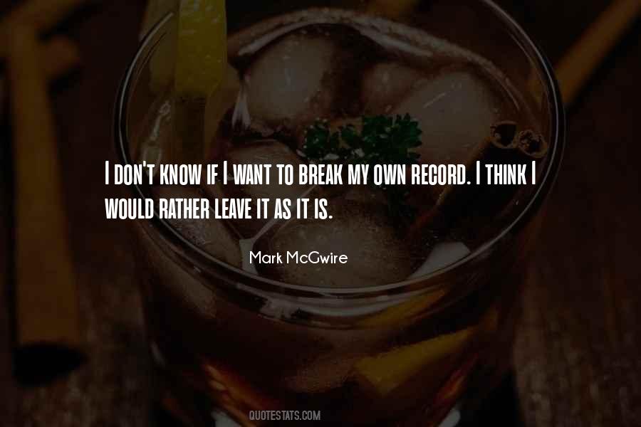 Mcgwire Quotes #1582111