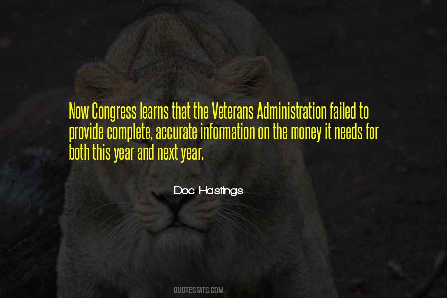 Quotes About The Veterans Administration #912249