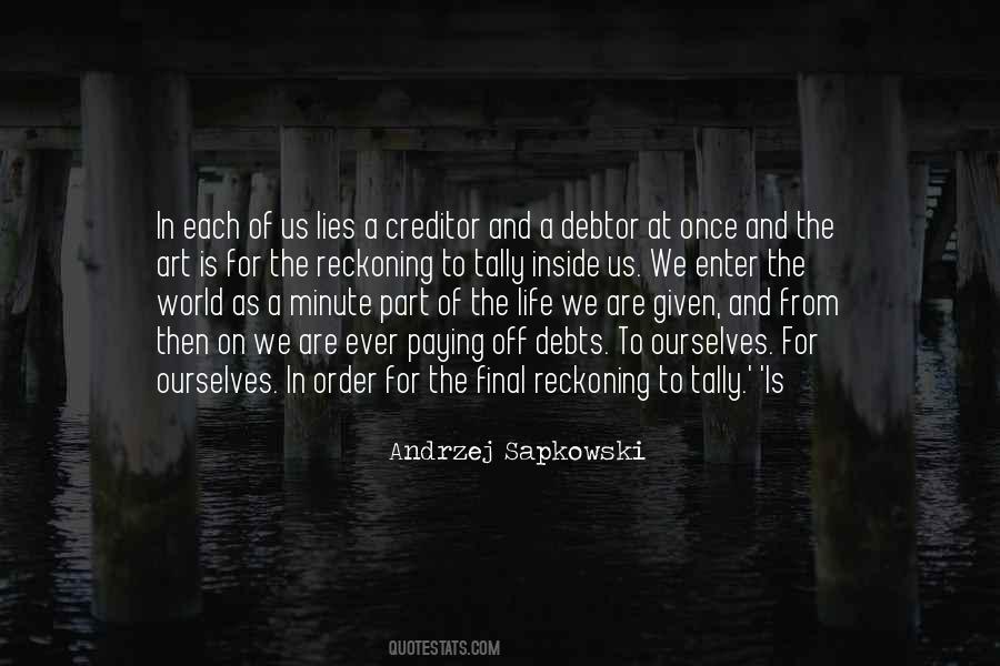 Quotes About Paying Debts #320552