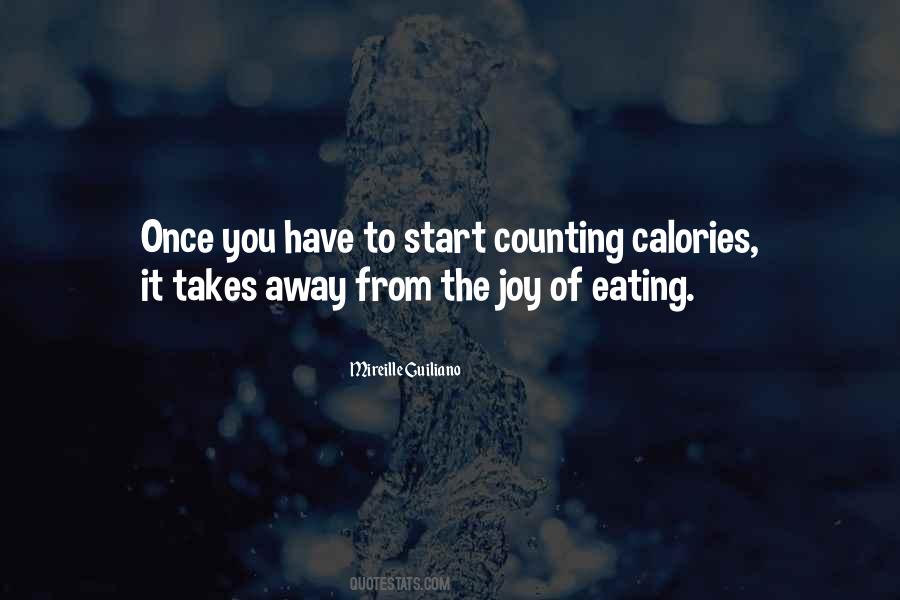 Quotes About Counting Calories #1231548