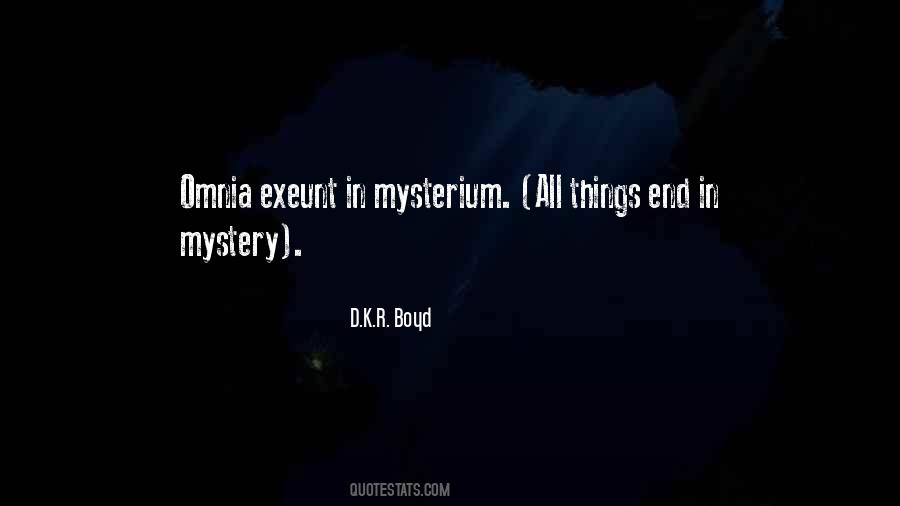 Mysterium Quotes #881849