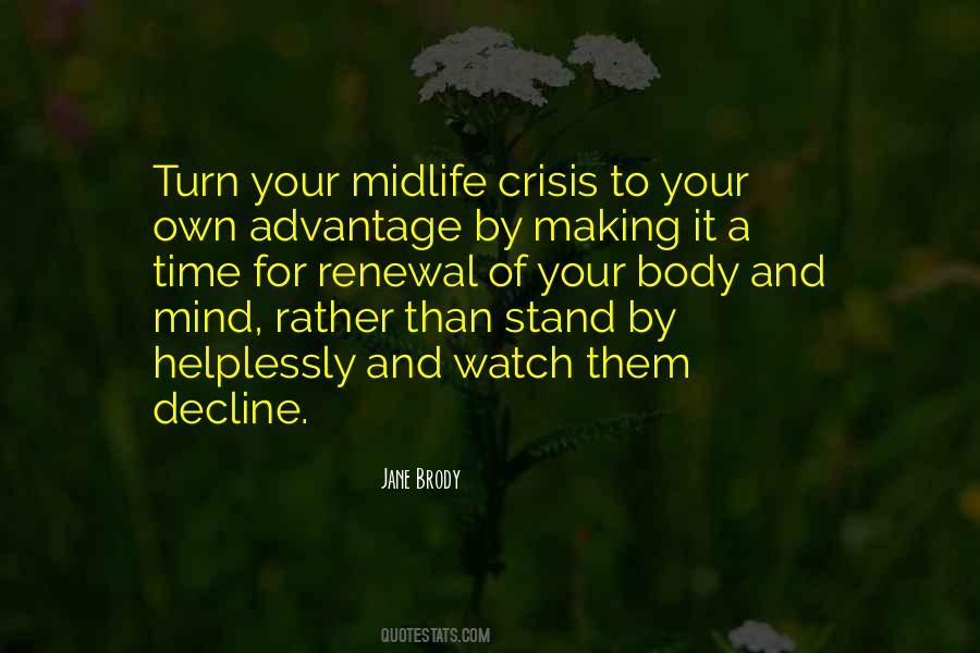 Quotes About Midlife Crisis #663006
