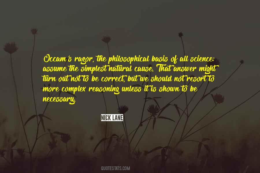 Occam's Quotes #1216065