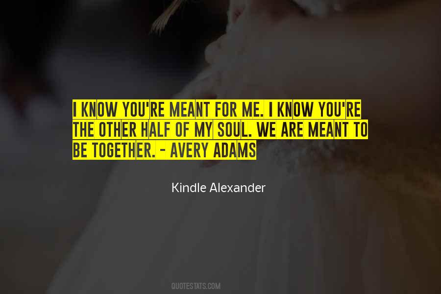 Quotes About We Are Meant To Be Together #165301