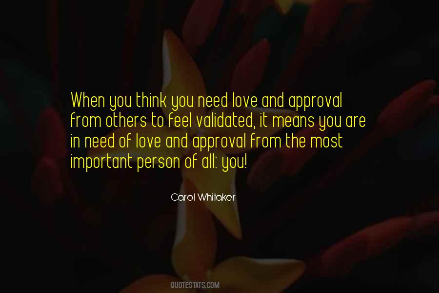 Others'approval Quotes #549999