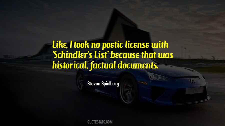 Quotes About Poetic License #1375244