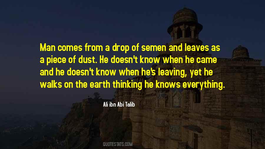 Quotes About Leaving Earth #329677