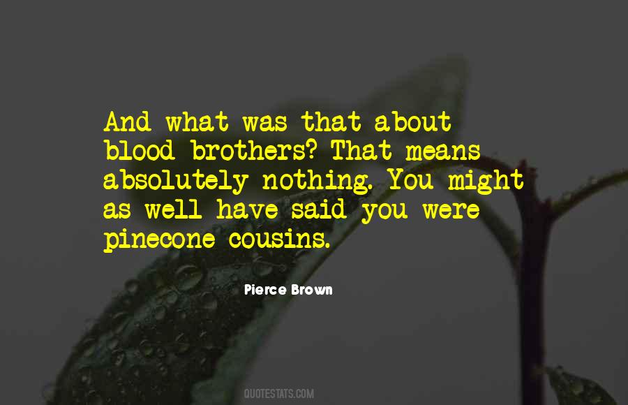 Quotes About Brothers Not By Blood #1241630