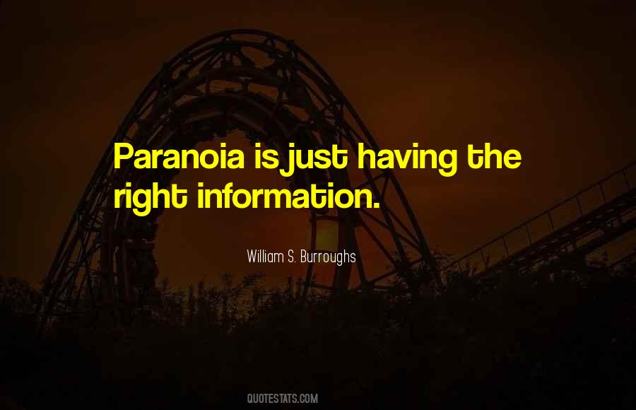 Paranoia's Quotes #771185