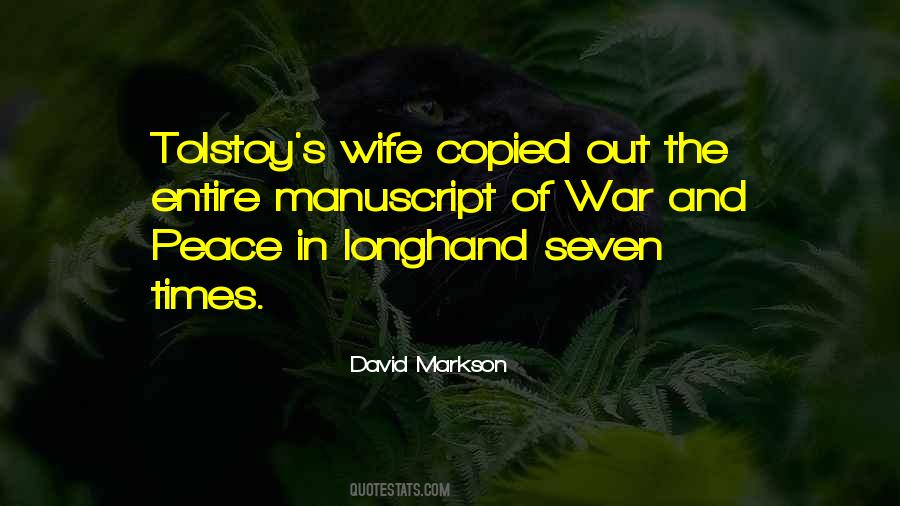 Quotes About War And Peace #1513760