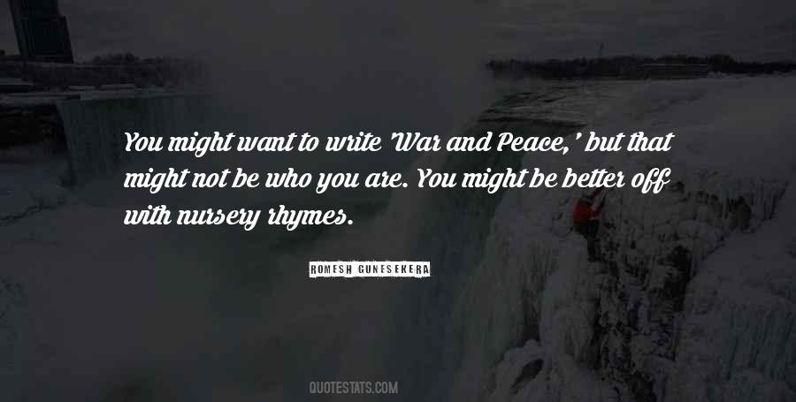 Quotes About War And Peace #925169