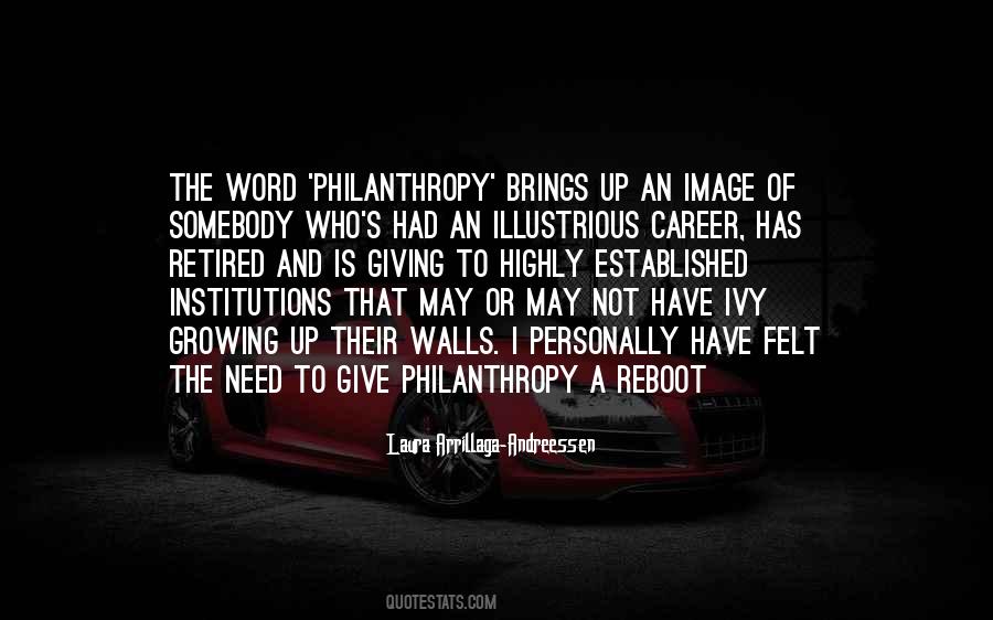 Philanthropy's Quotes #1039977