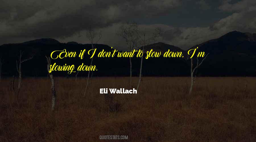 Quotes About Slowing #672115