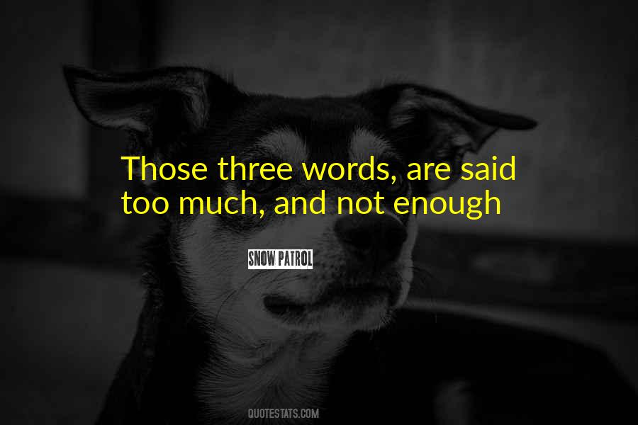 Quotes About Words Are Not Enough #1758034