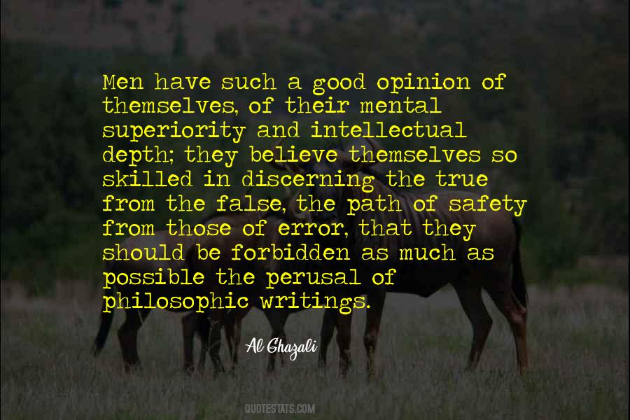 Quotes About False Superiority #1081306