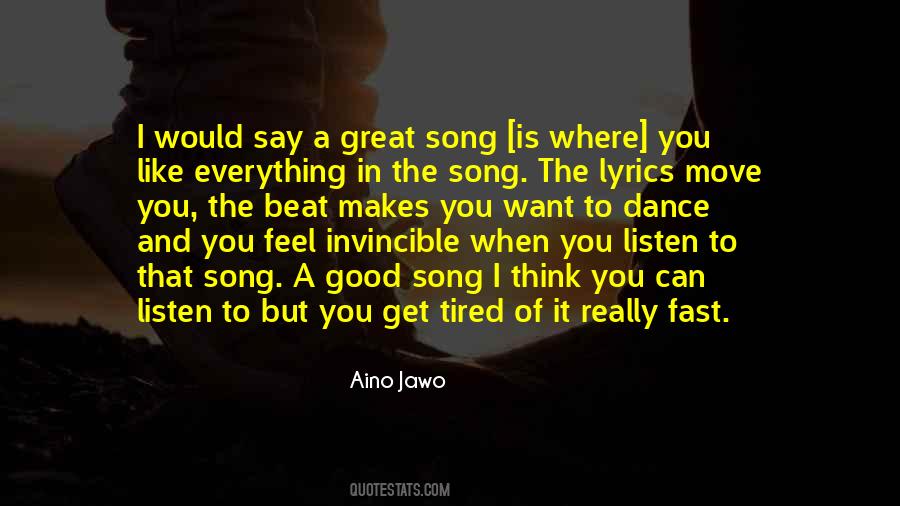 Quotes About A Good Song #209401