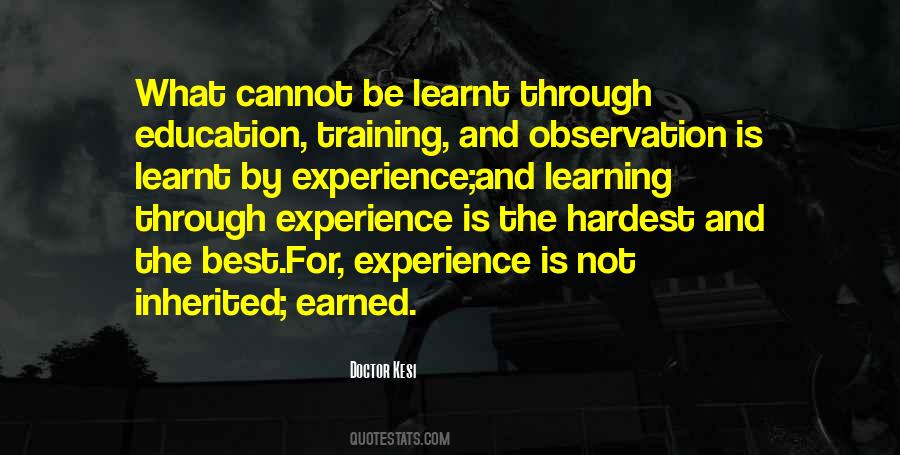 Quotes About Experience And Learning #21221