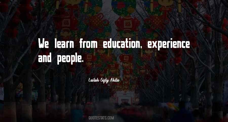 Quotes About Experience And Learning #222988