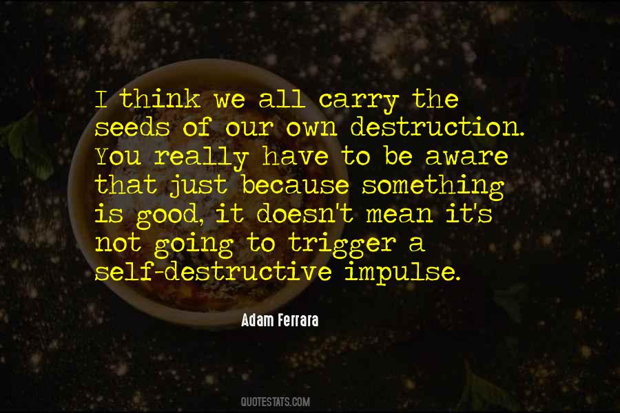 Quotes About Self Destructive #713433
