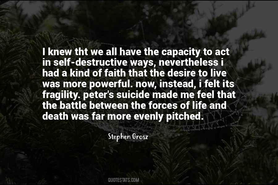 Quotes About Self Destructive #950250