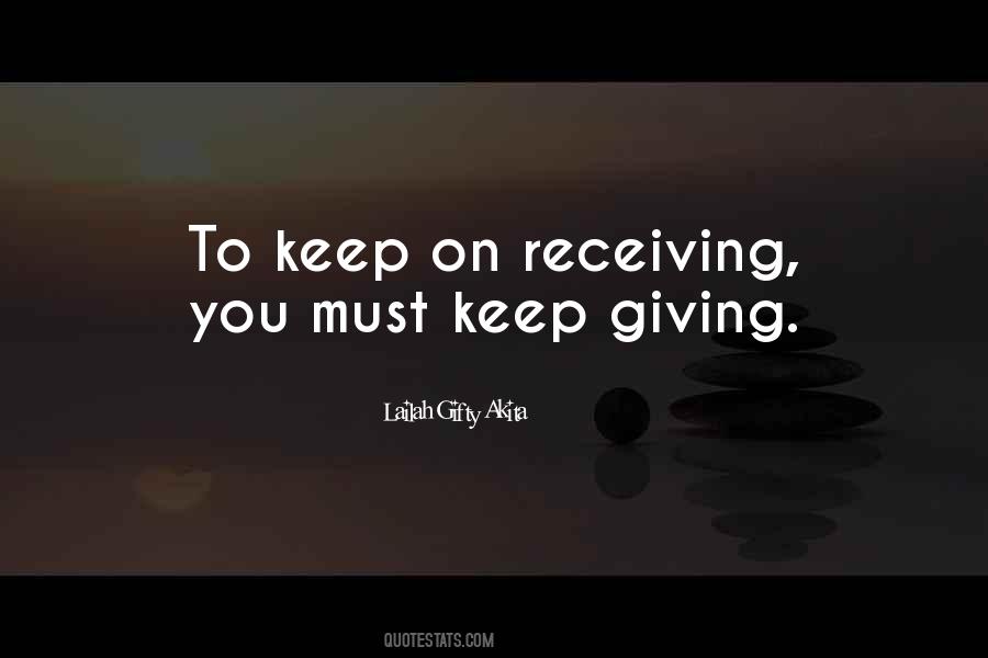 Quotes About Giving And Receiving #339358