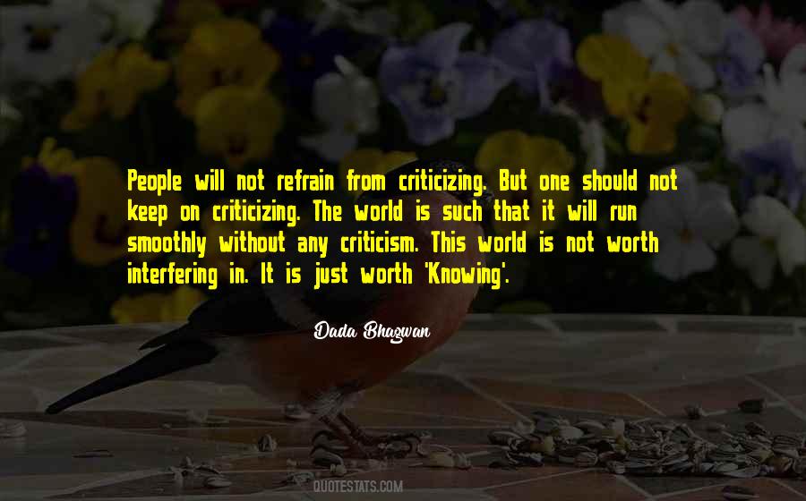 Quotes About Criticizing #1755378