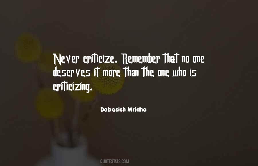 Quotes About Criticizing #995505