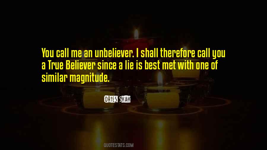 Quotes About Unbeliever #1452709