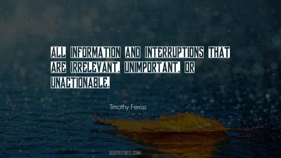 Quotes About Interruptions #603977