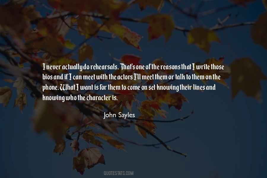 Sayles Quotes #270267