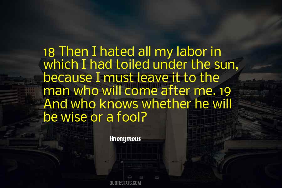 Quotes About A Wise Man And A Fool #869696