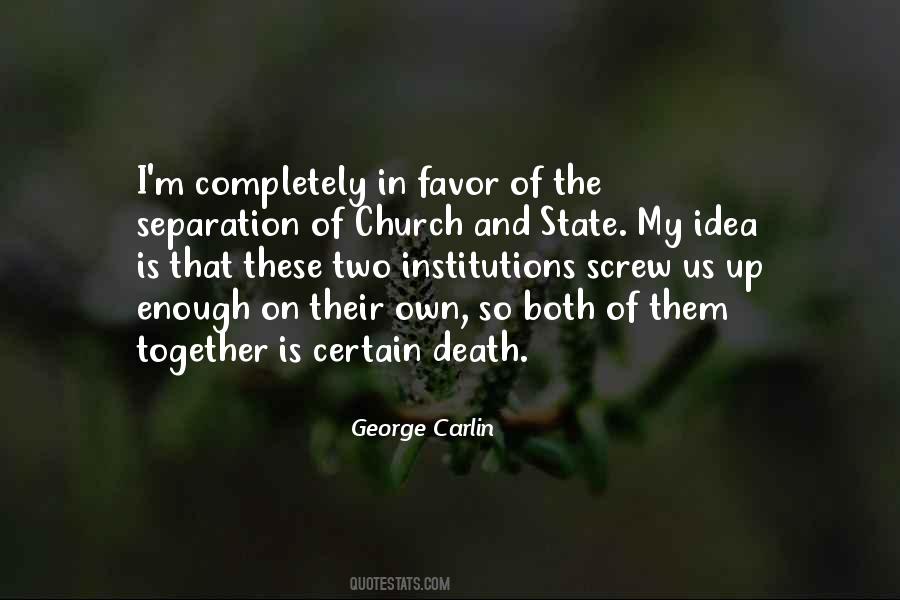 Quotes About Separation Of Church And State #158051