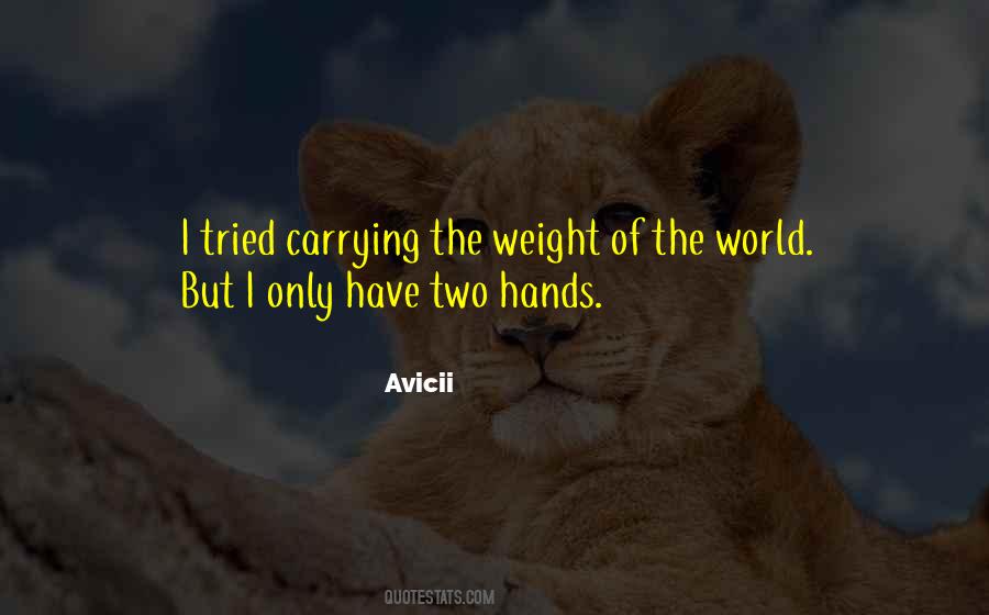 Quotes About Weight Of The World #505460